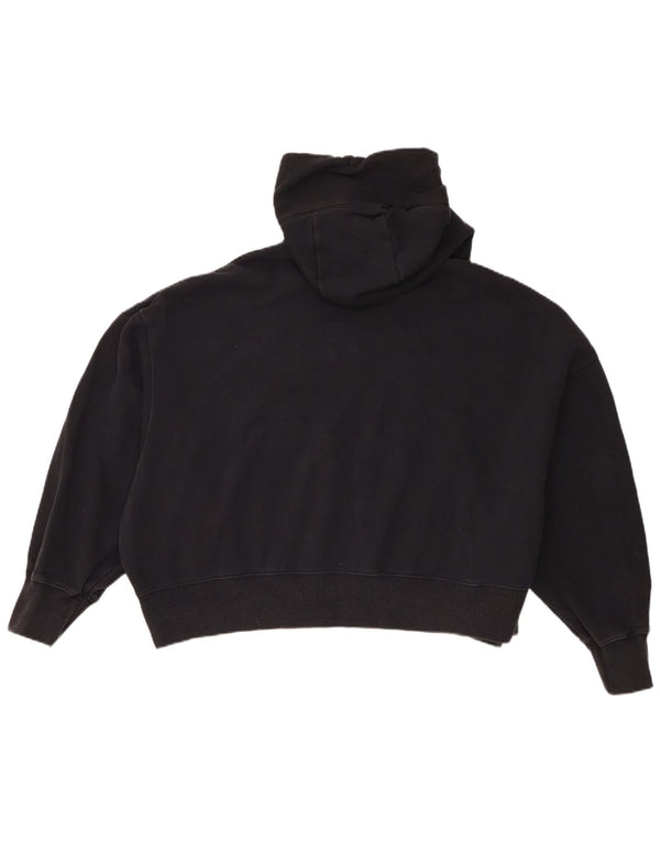 Felpa con cappuccio oversize da donna Nike UK 14 cotone medio nero
