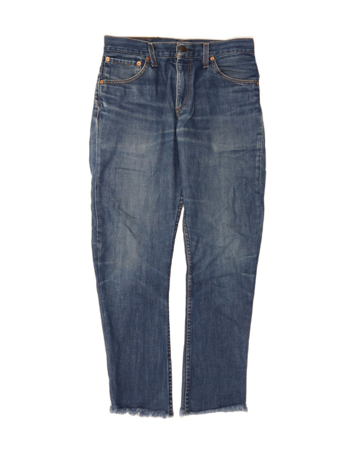 LEVI'S Mens 516 Slim Straight Jeans W33 L28 Navy Blue Cotton Vintage Levi's and Second-Hand Levi's from Messina Hembry 
