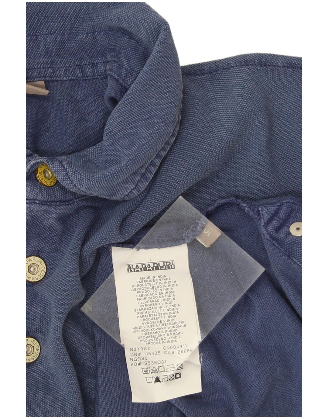 Polo da uomo Napapijri piccola in cotone blu navy