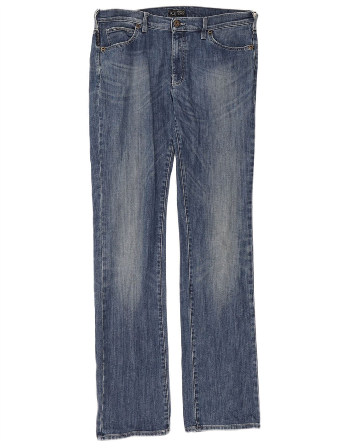 Jeans dritti da uomo Armani W33 L35 in cotone blu