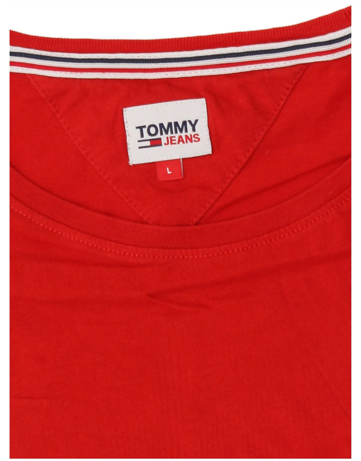 Maglietta da donna Tommy Hilfiger Top UK 14 grande rossa