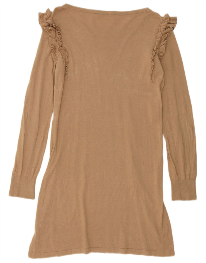 Abito maglione da donna Oasis UK 10 piccolo cotone beige