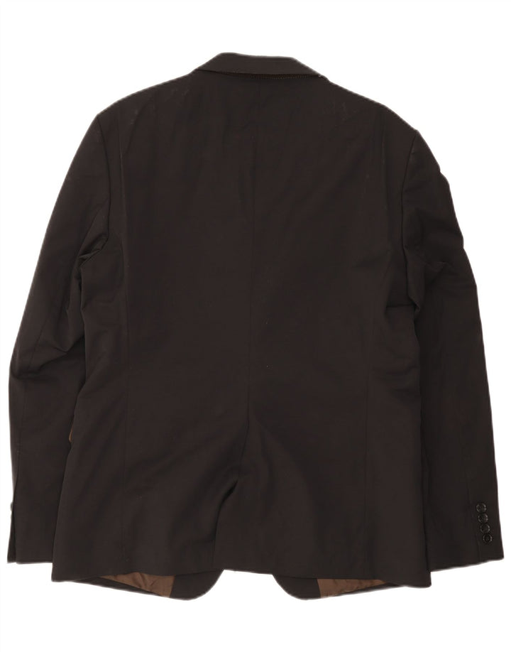 Giacca blazer a 2 bottoni da uomo Zara EU 54 XL cotone nero