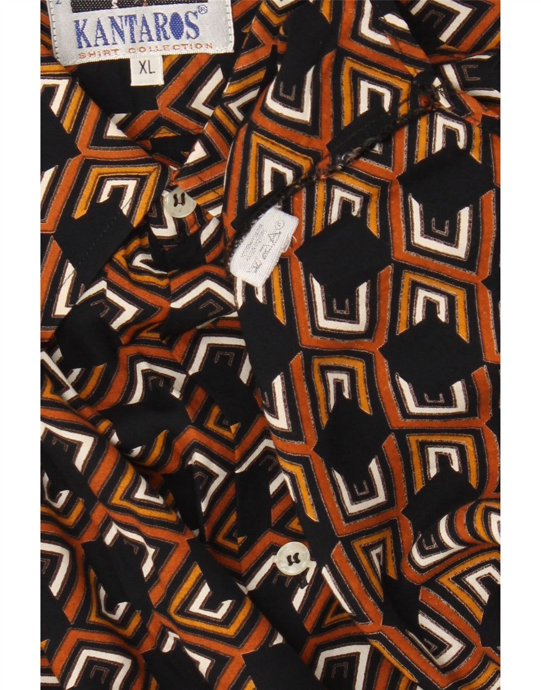 Camicia Kantaros Uomo XL Viscosa geometrica multicolore