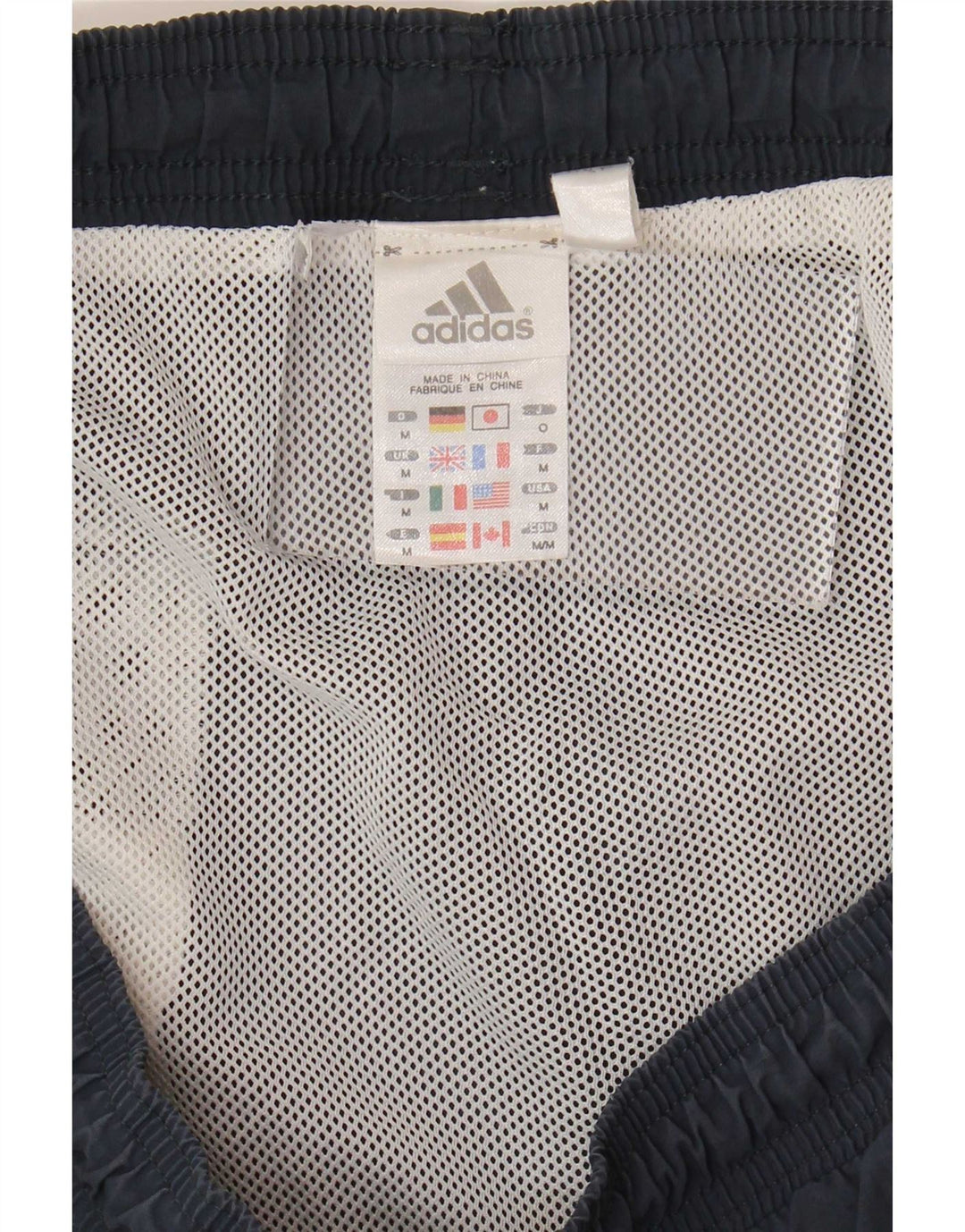 Pantaloncini sportivi grafici da uomo Adidas medi blu navy in poliammide