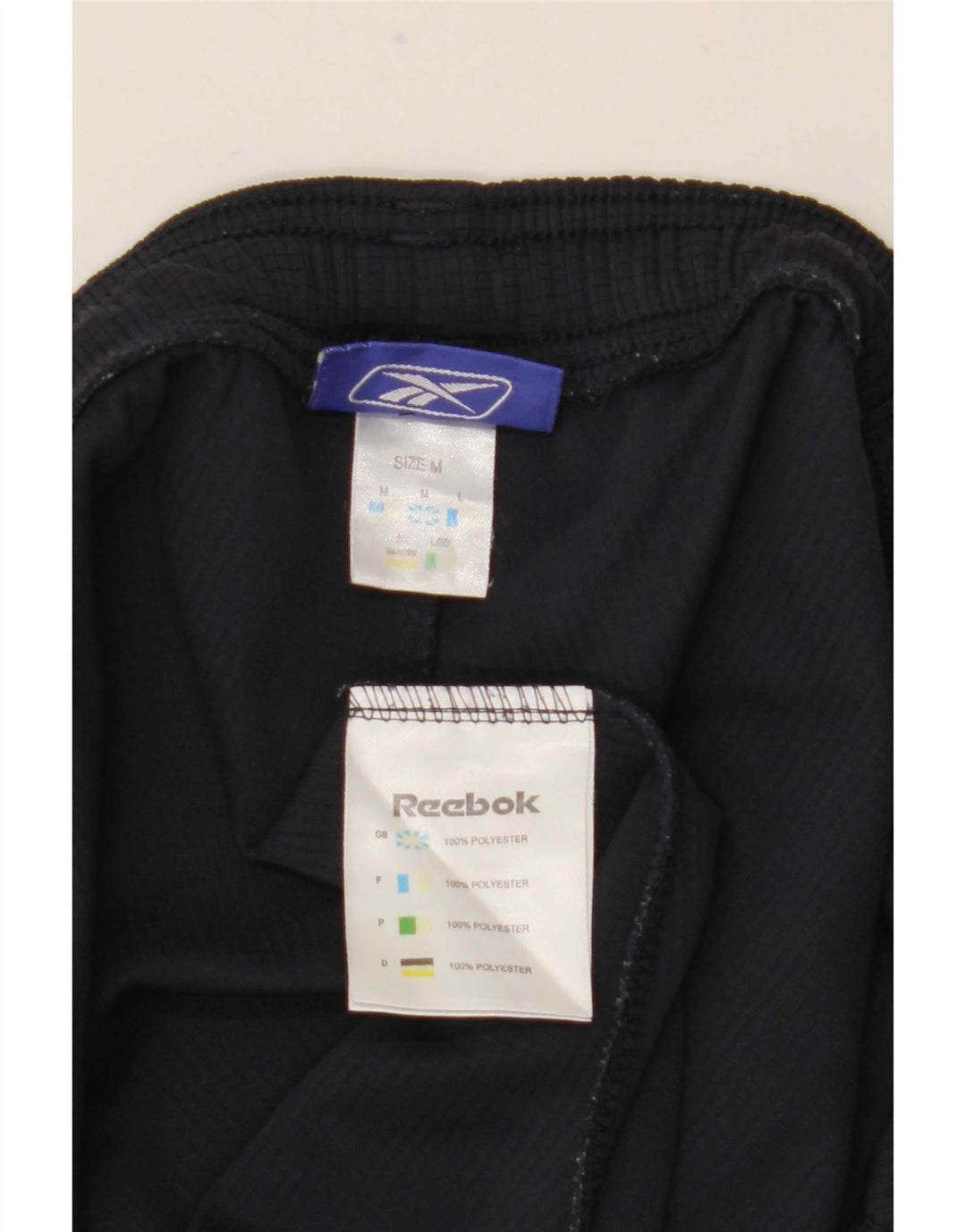 Pantaloncini sportivi da uomo Reebok medio blu navy in poliestere