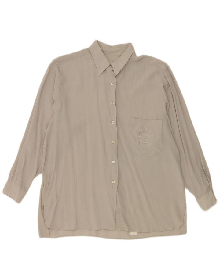 Camicetta da donna Pancaldi UK 18 XL Seta grigia