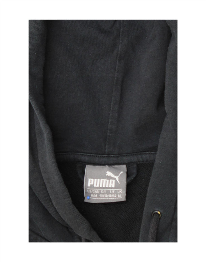 PUMA Mens Graphic Zip Hoodie Sweater Medium Black Cotton