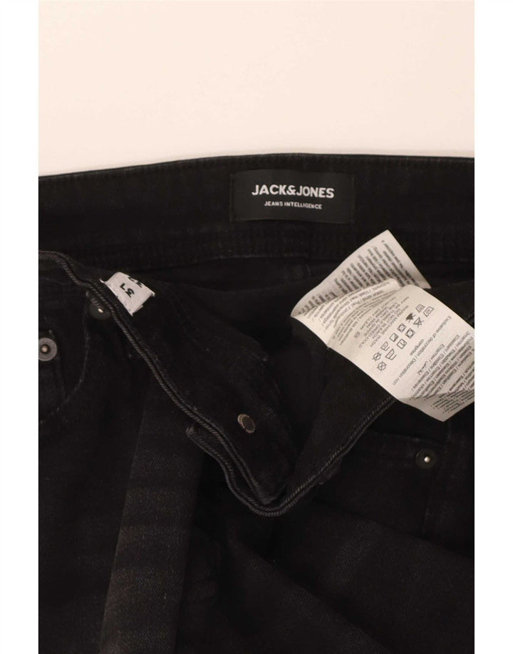 Jack & Jones Uomo GLENN Slim Jeans W31 L32 Cotone Nero