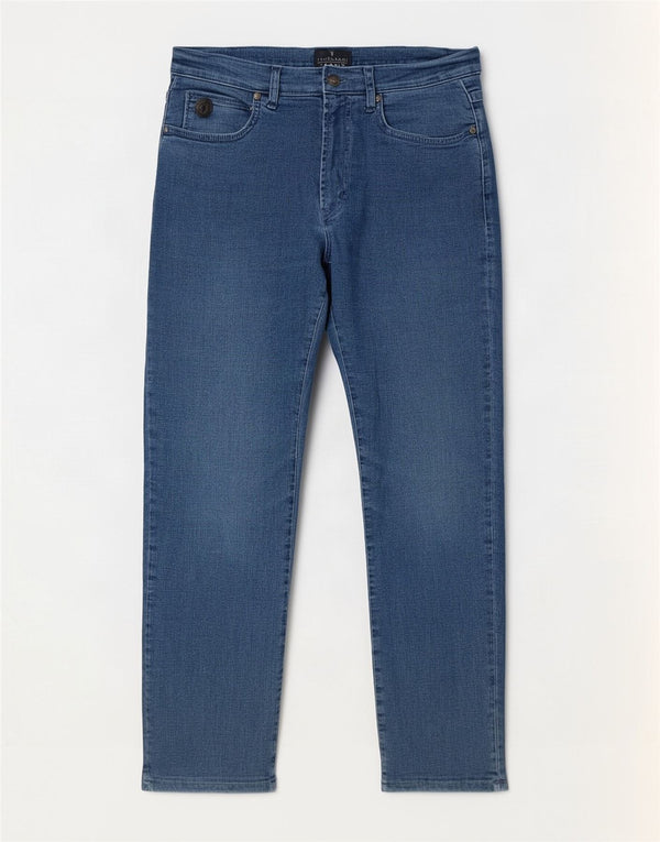 Jeans Cropped Donna Trussardi a Vita Alta W30 L26 Cotone Blu