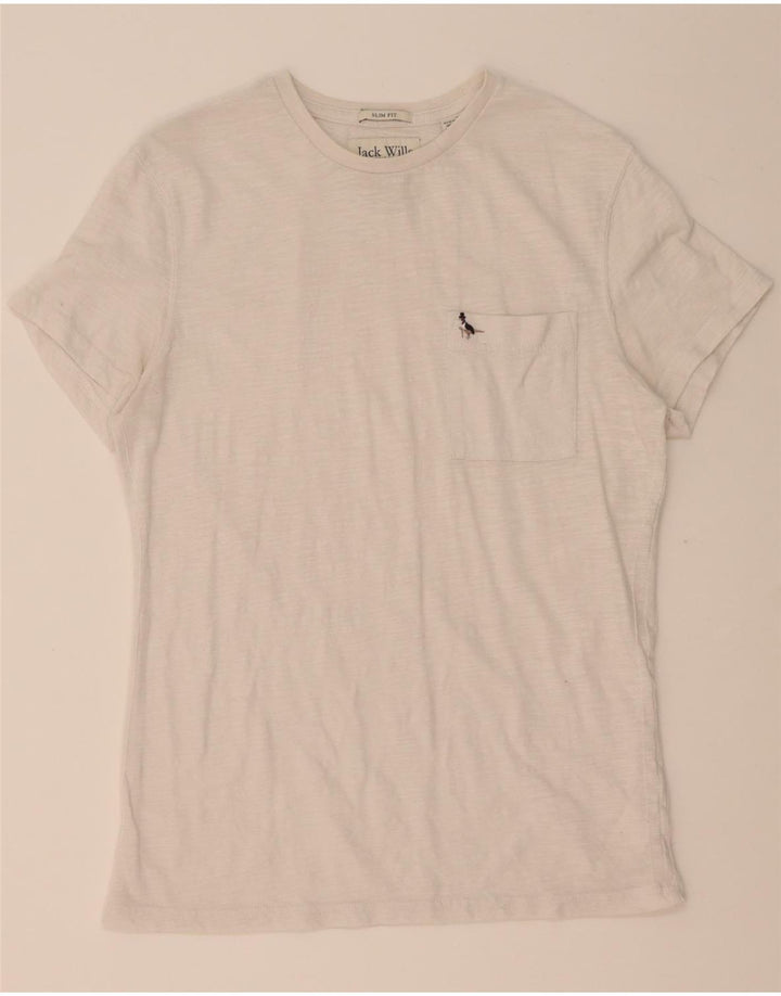 T-shirt da uomo slim fit Jack Wills Top grande in cotone bianco