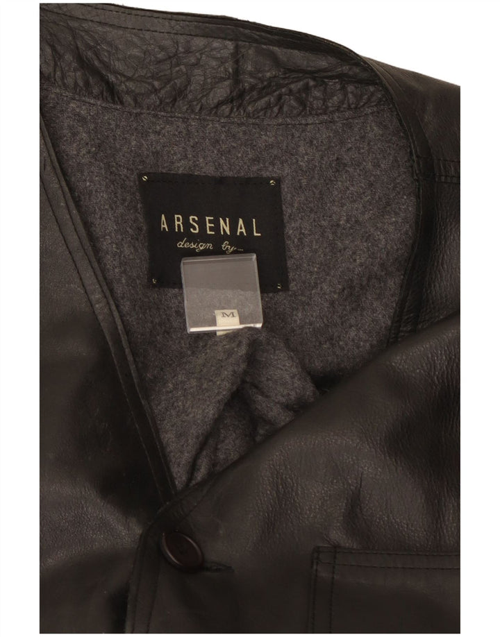 Gilet in pelle da uomo Arsenal UK 38 medio nero