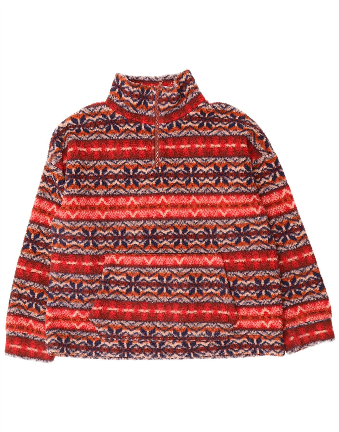 Maglione in pile da uomo vestibilità ampia American Eagle piccolo Fair Isle multicolore