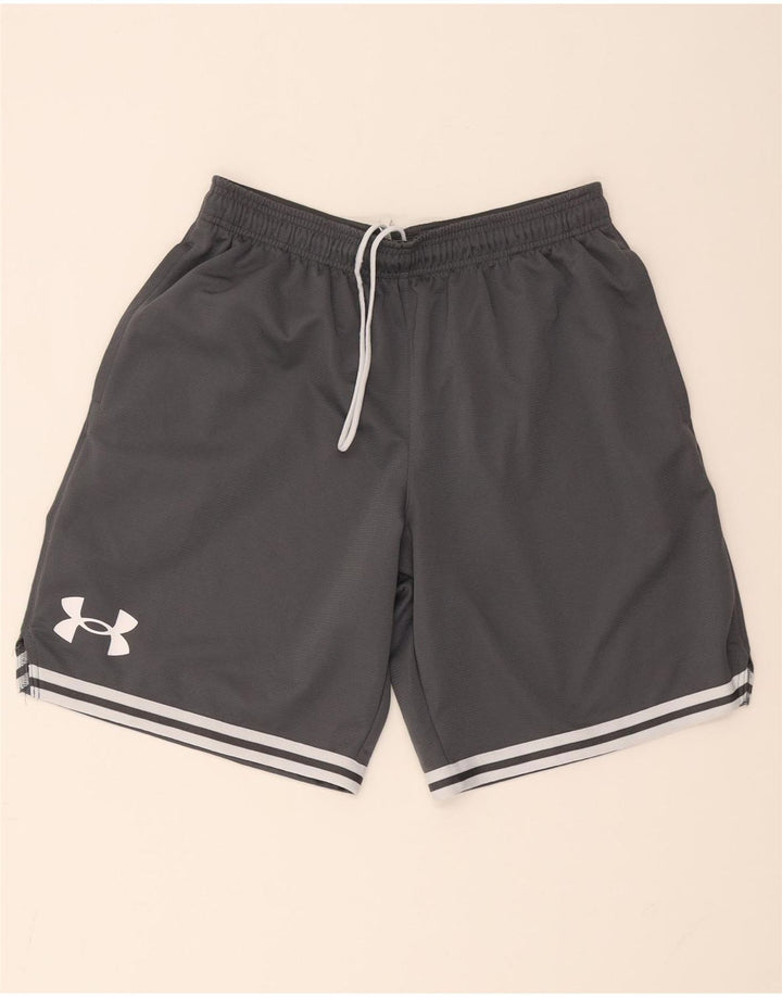 Pantaloncini sportivi da uomo Under Armour grandi a righe grigie