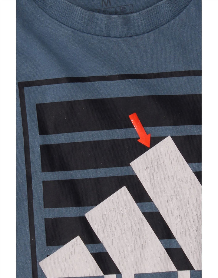 Maglietta grafica da uomo Adidas Top blu medio