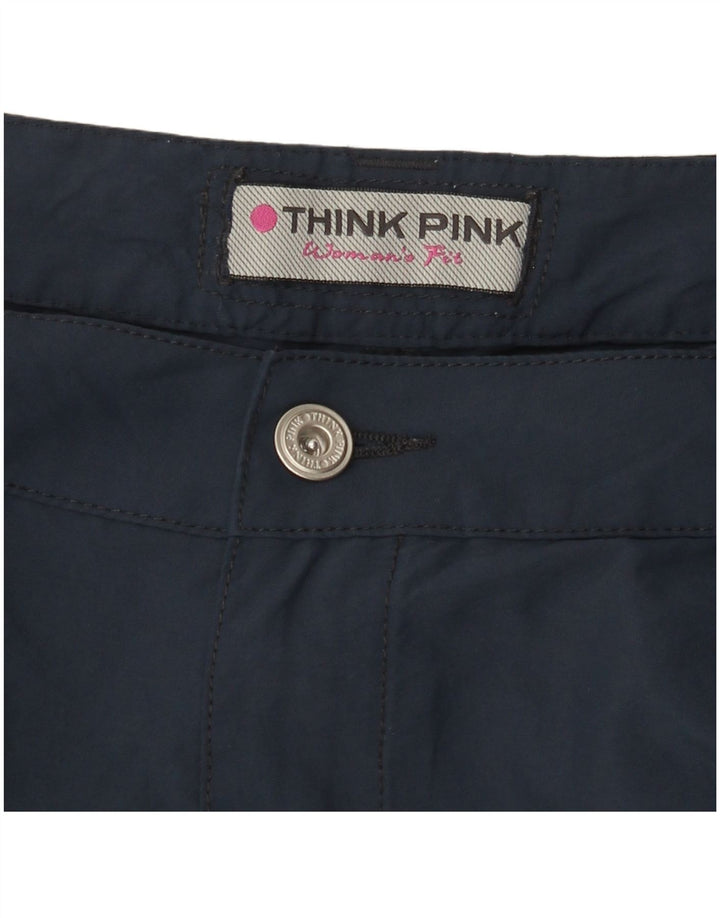 Pantaloncini cargo da donna THINK PINK W30 medio blu navy