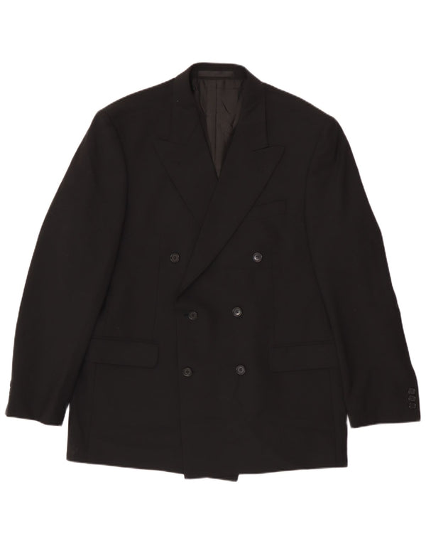 Giacca blazer doppiopetto da uomo Marks & Spencer UK 42 grande nera