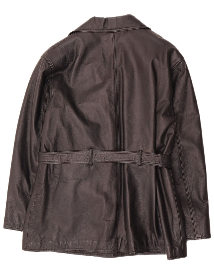 Giacca in pelle da donna Canda UK 16 grande in pelle nera