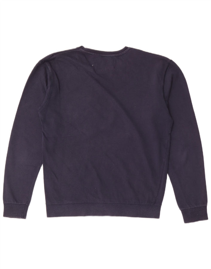 Felpa grafica da donna Zara, maglione UK 14, medio, blu navy floreale