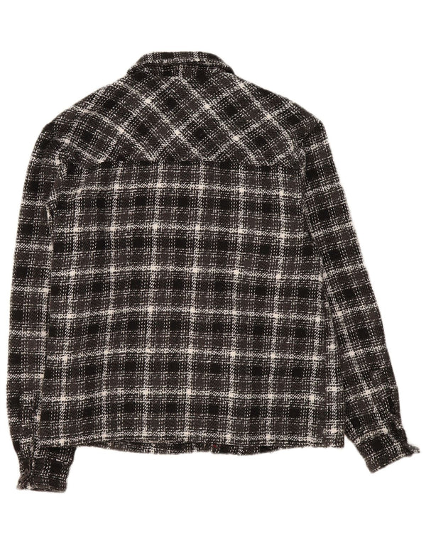 Karl Kani Camicia da uomo in flanella Poliestere medio a quadri nero