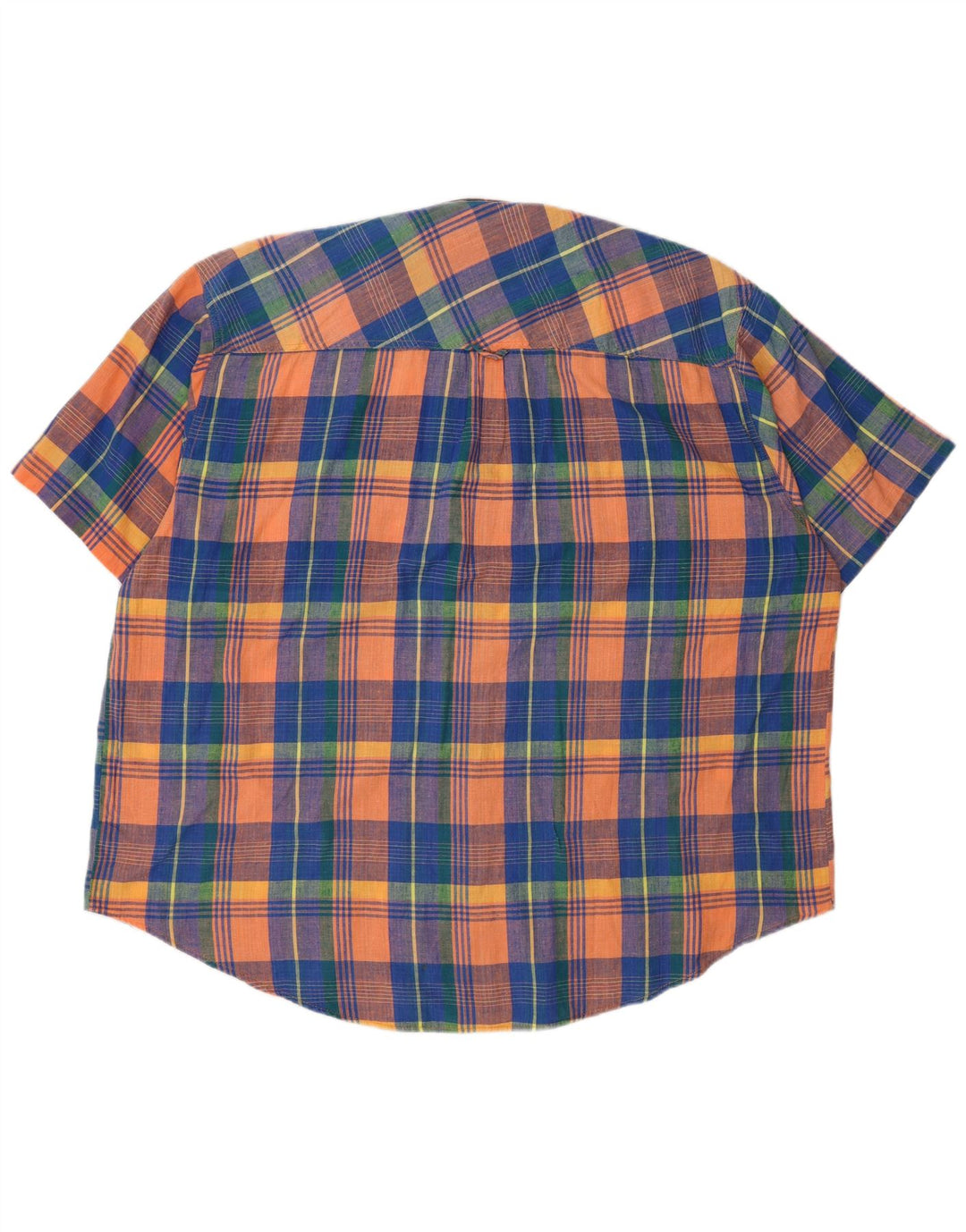 Camicia vintage da uomo vestibilità regolare taglia 45/46 2XL cotone a quadri multicolore