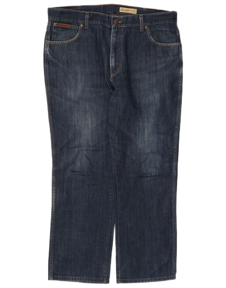 WRANGLER Mens Texas Straight Jeans W40 L32  Blue Cotton