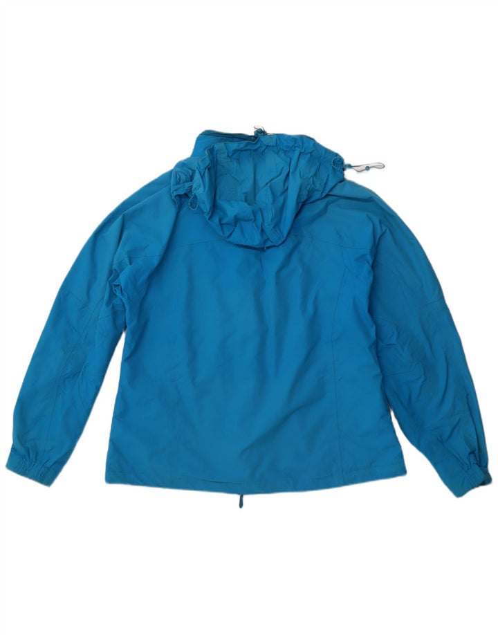 MOUNTAIN WAREHOUSE Giacca antipioggia da donna con cappuccio UK 16 Large Blu Nylon