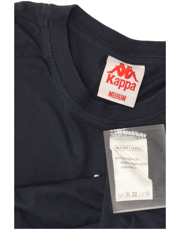 Top Kappa Uomo Manica Lunga Cotone Medio Blu Navy