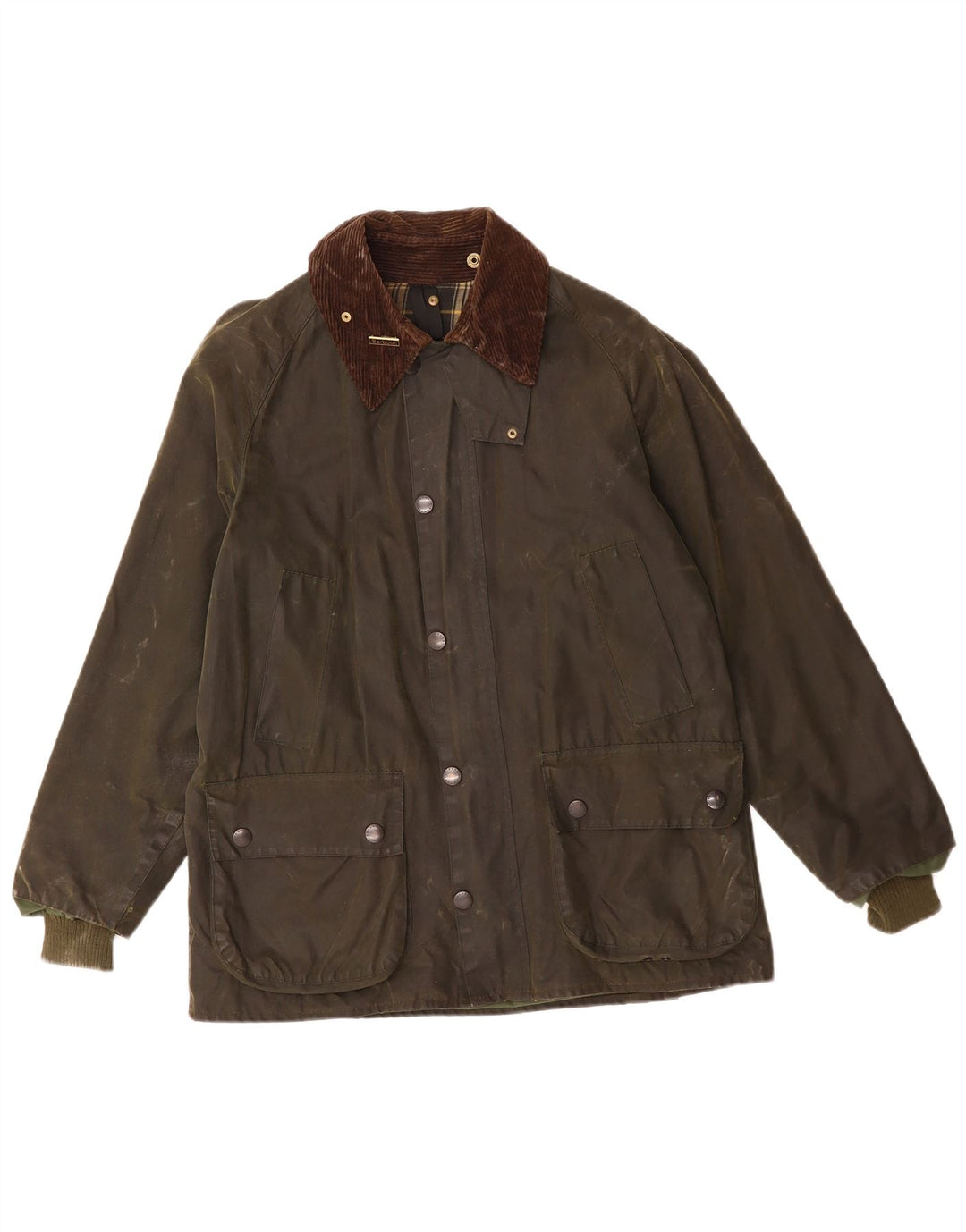 BARBOUR Giacca da uomo Bedale in cotone cerato UK 38 Medio Cachi