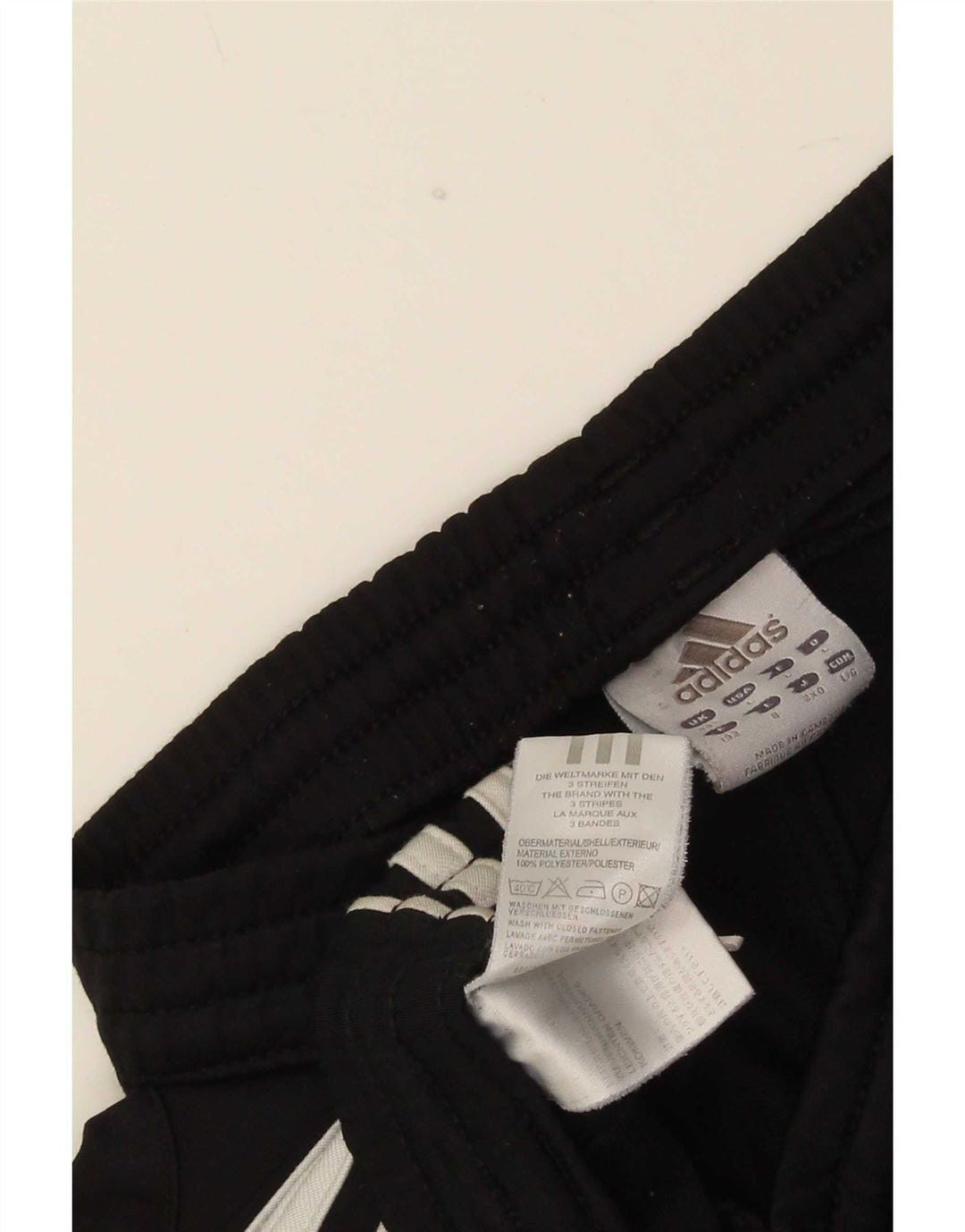 Pantaloni da tuta da uomo Adidas Large neri in poliestere