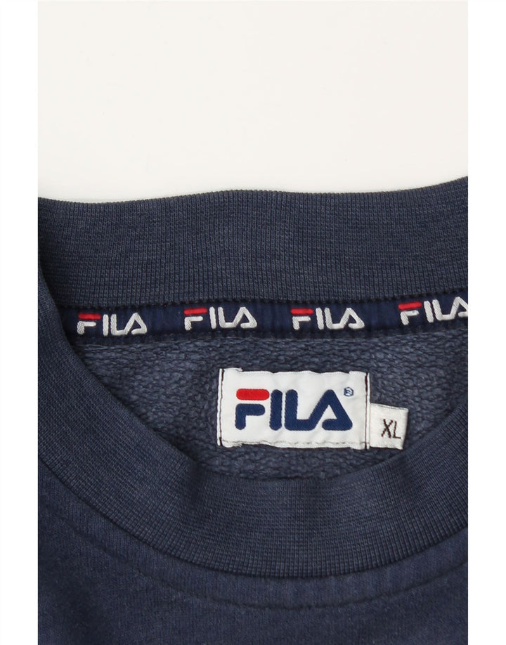Felpa grafica da uomo Fila Jumper XL Blu navy