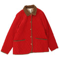 Giacca trapuntata oversize da donna Orvis UK 16 grande poliestere rosso