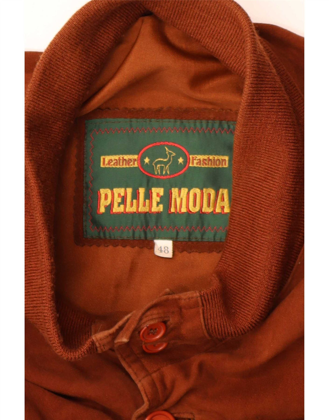 Giubbotto bomber in pelle scamosciata da uomo Pelle Moda IT 48 Marrone medio