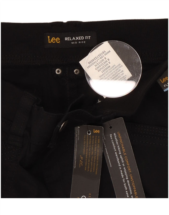 Pantaloni Capri da donna a vita media e vestibilità rilassata Lee US 8 Medium W30 L21 Neri