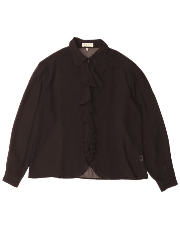 Camicia a maniche lunghe da donna Mario Pucci Cecconi IT 50 XL Nera