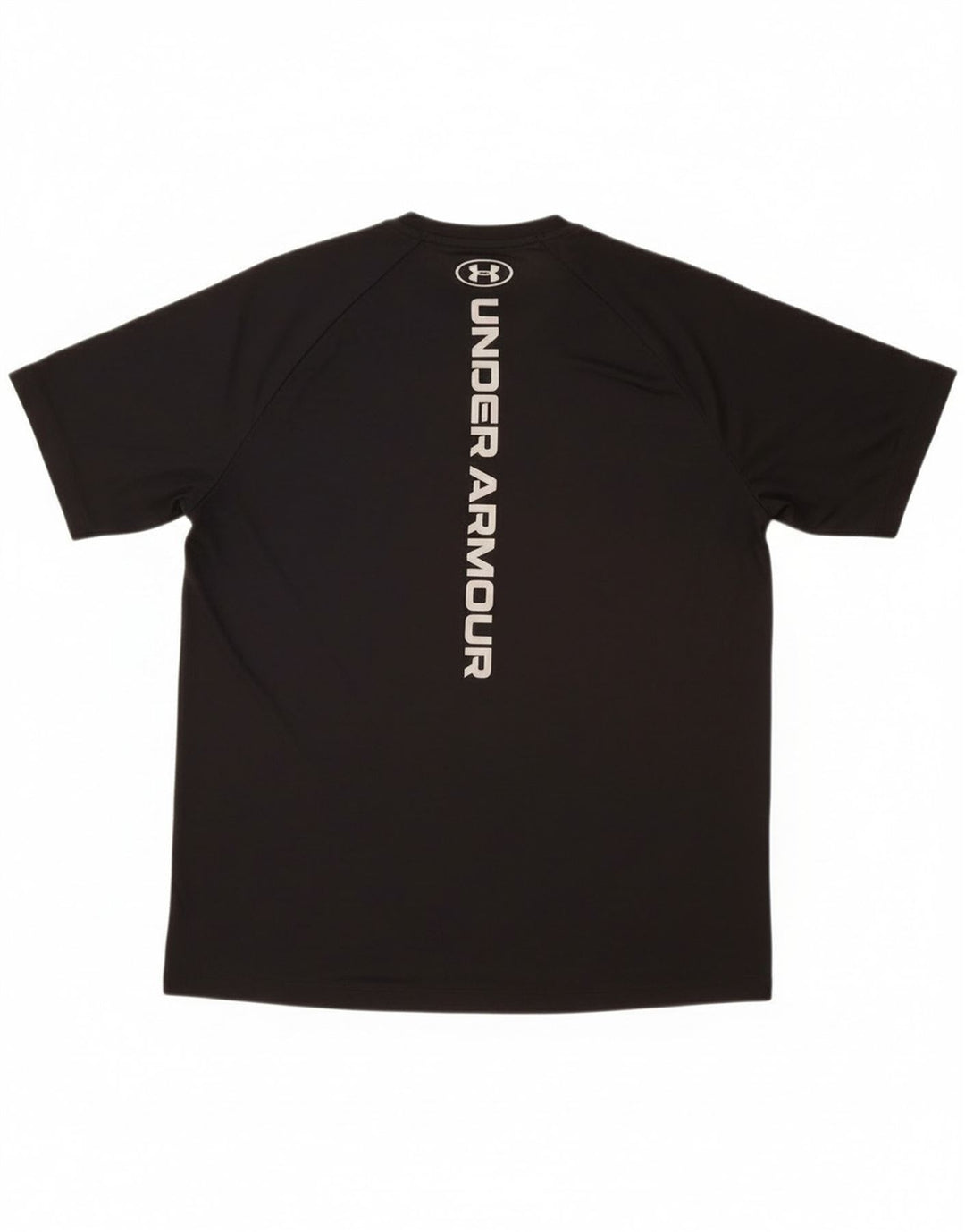 T-shirt grafica da uomo Under Armour Top in poliestere nero medio