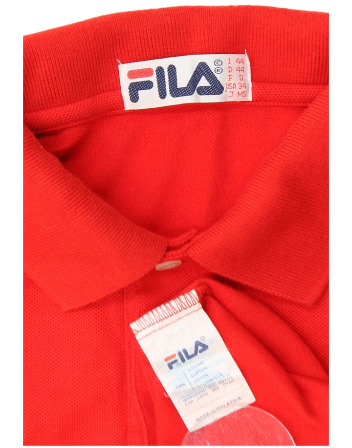 Polo Uomo FILA US 34 XS Rosso Cotone