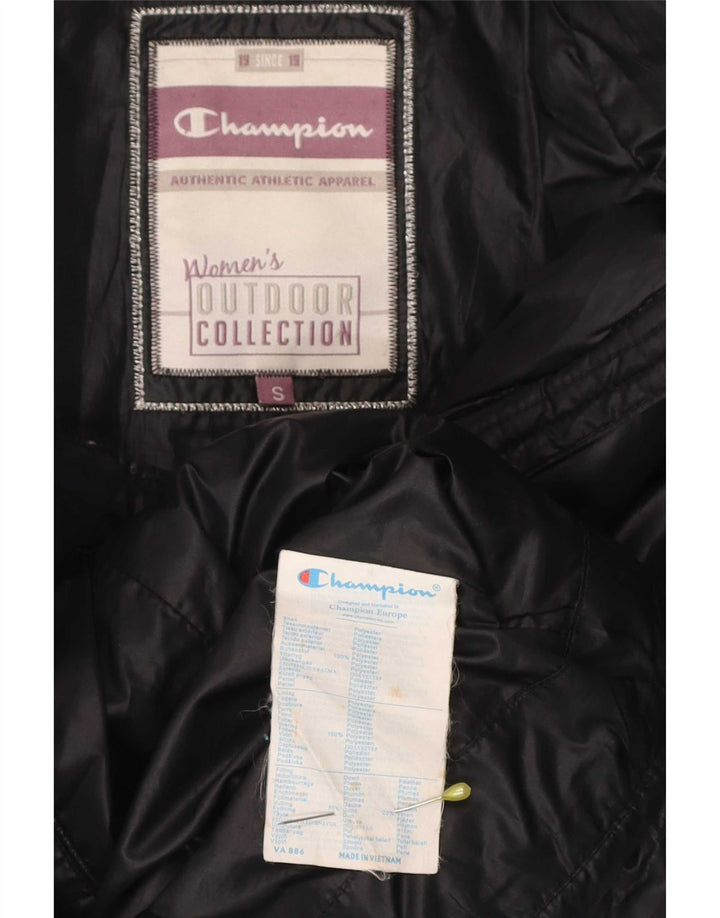 Giacca imbottita con cappuccio da donna Champion UK 10 piccola poliestere nero