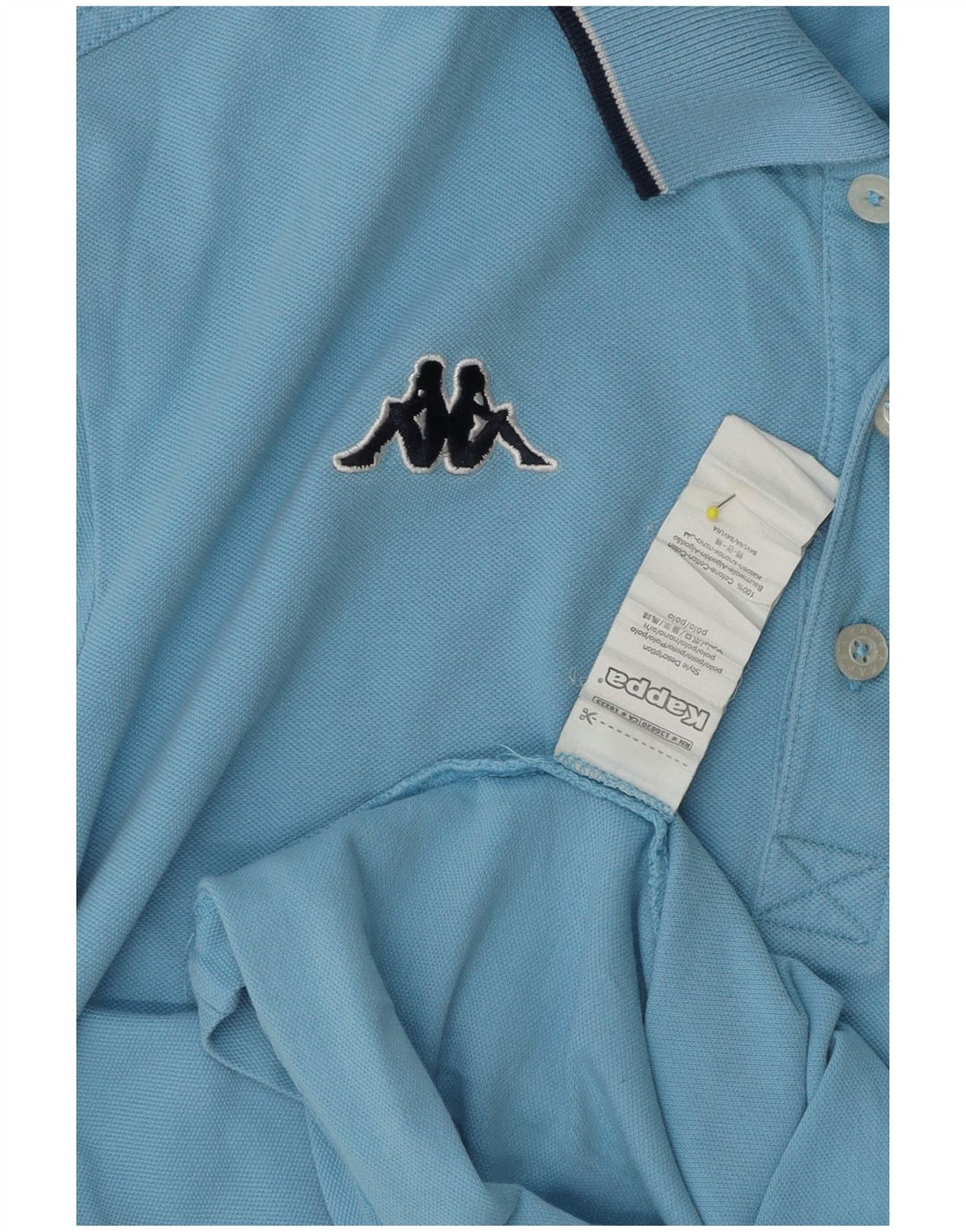 Polo Kappa Uomo Blu Medio in cotone