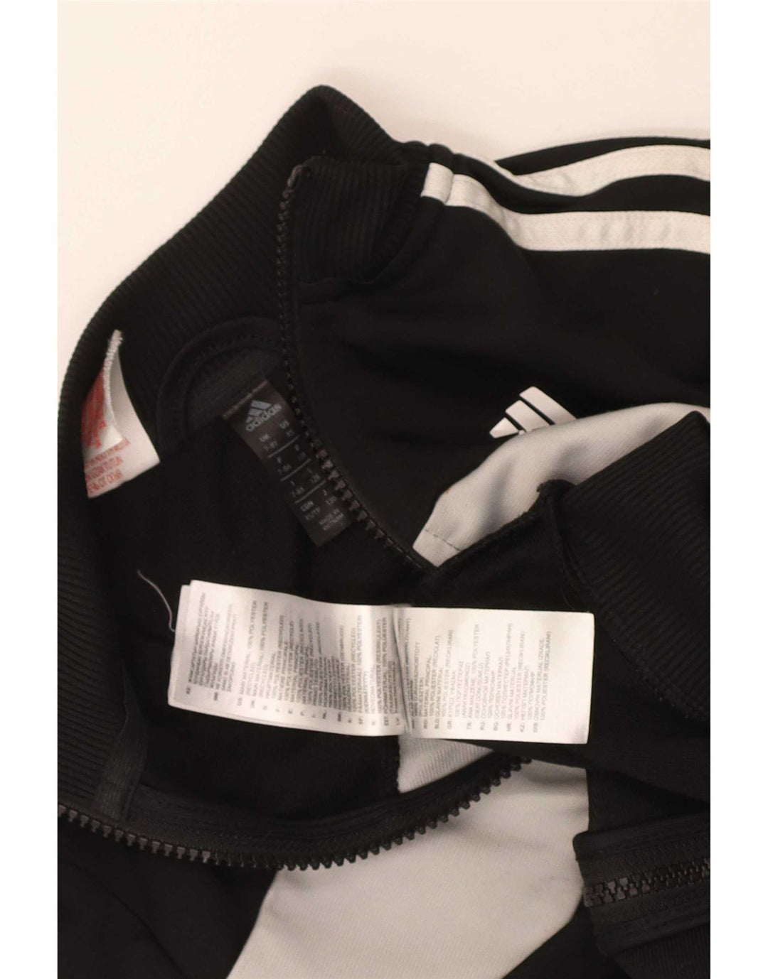 Giacca da tuta da ragazzo Adidas 7-8 anni in poliestere color block nero