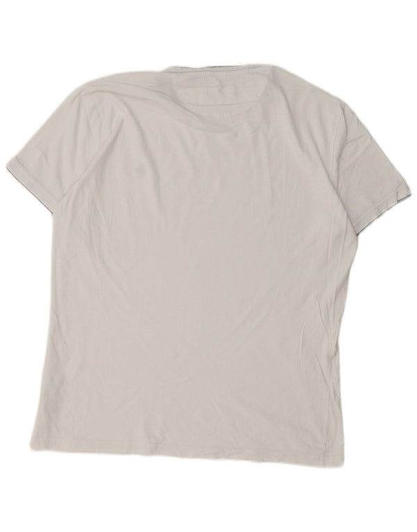 Conte of Florence T-shirt da uomo Top Large in cotone bianco