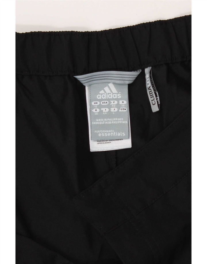 Pantaloni dritti da donna Adidas UK 12 Medium W30 L31 poliestere nero