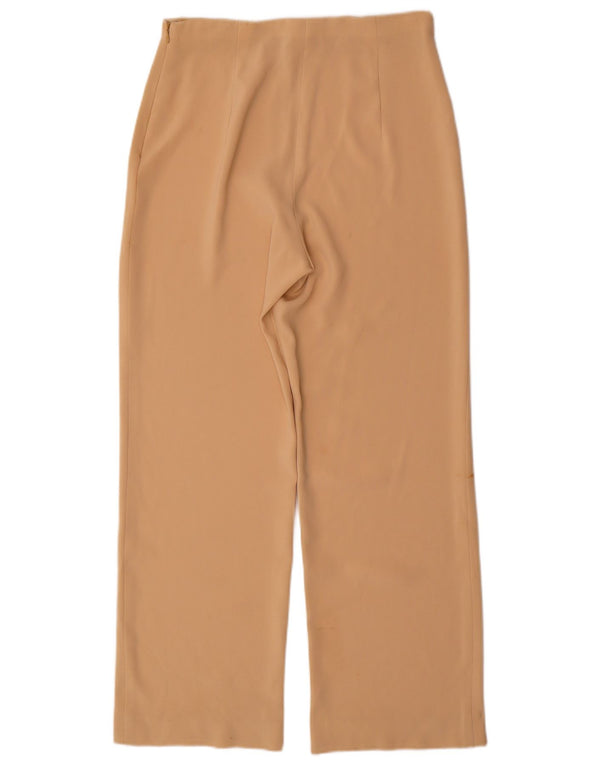 MAX MARA Womens High Waist Casual Trousers UK 12 Medium W30 L30 Beige