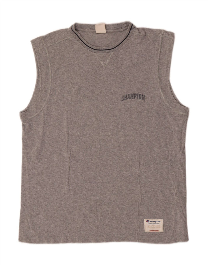 Canotta da uomo CHAMPION XL in cotone chiazzato grigio