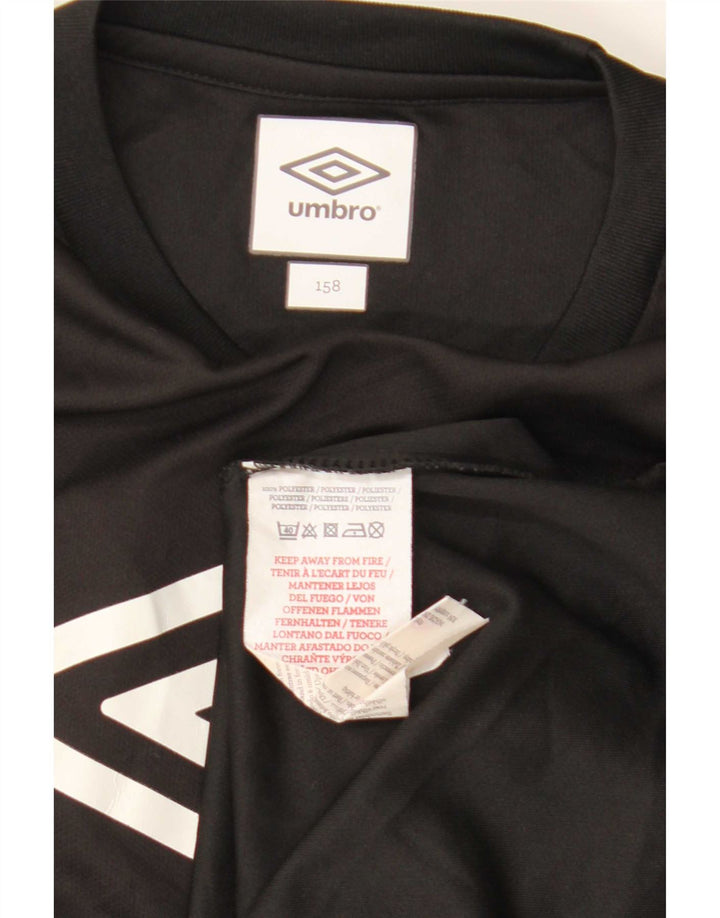 T-shirt grafica da bambino Umbro Top 12-13 anni in poliestere nero