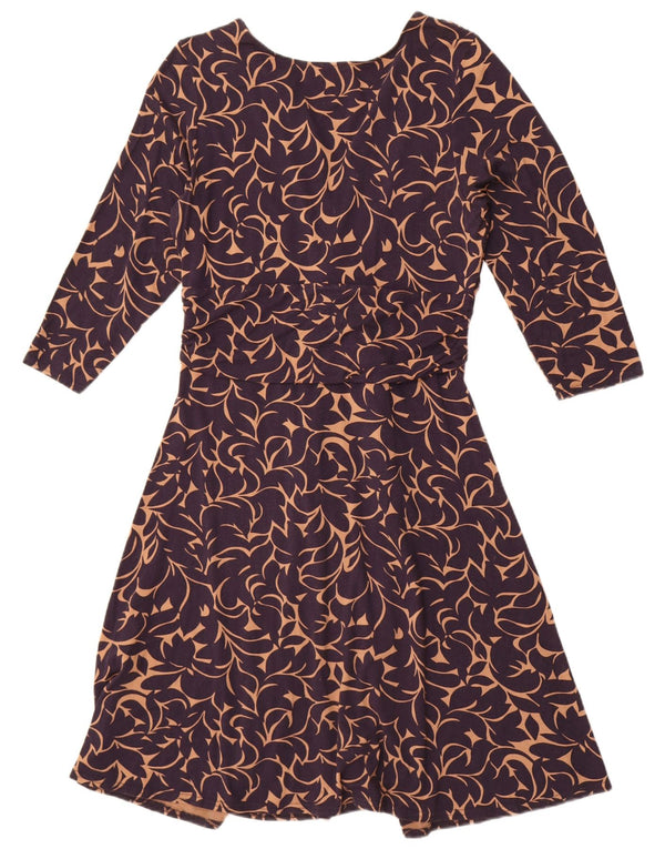 Abito a trapezio da donna con maniche a 3/4 Phase Eight UK 16 Grande floreale blu navy