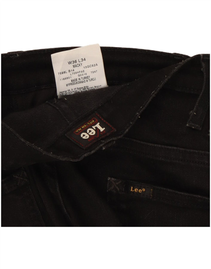 Jeans dritti Macky da uomo LEE W36 L27 cotone nero