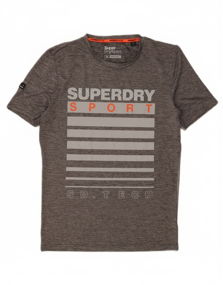 T-shirt grafica da uomo Superdry Top XL grigio chiazzato