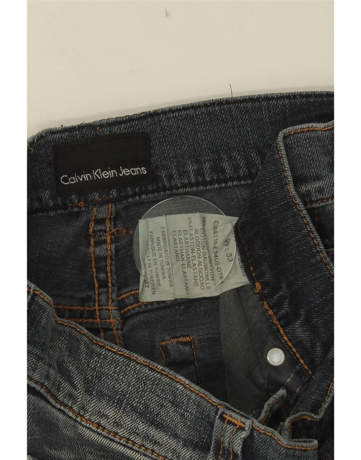 Jeans dritti da uomo Calvin Klein W33 L28 cotone blu