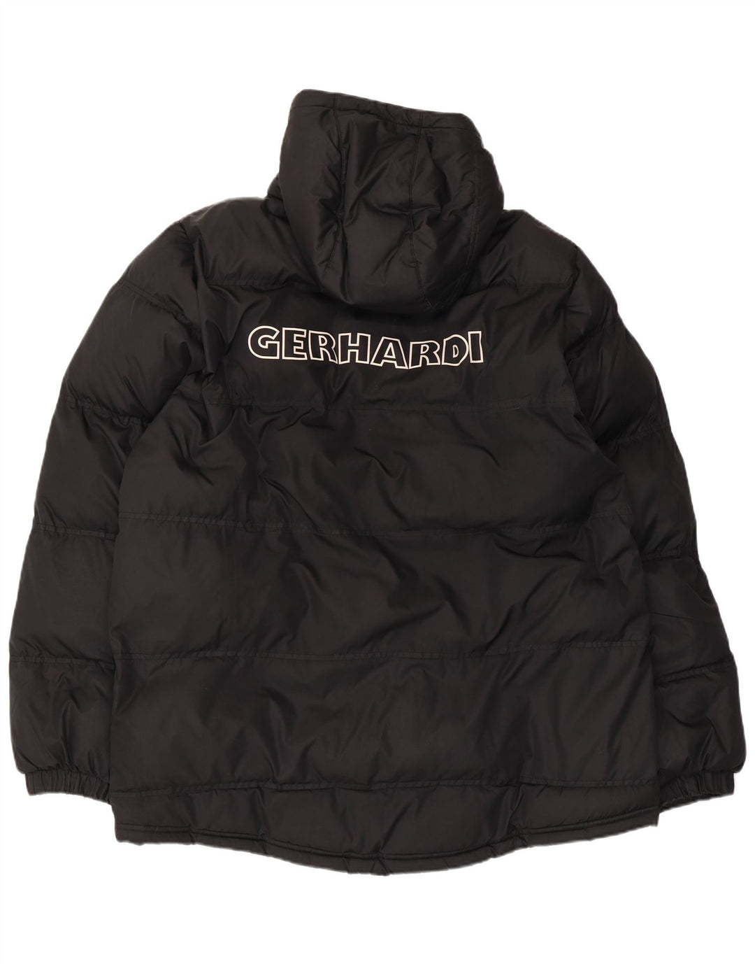Giacca imbottita con cappuccio grafico Nike da uomo UK 42 XL nera